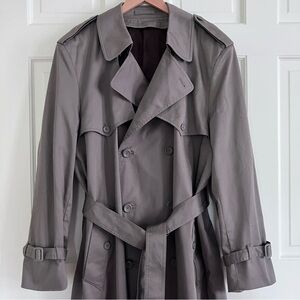 London Fog Towne Trench Coat with Removable Winter Fleece Liner 44  Long